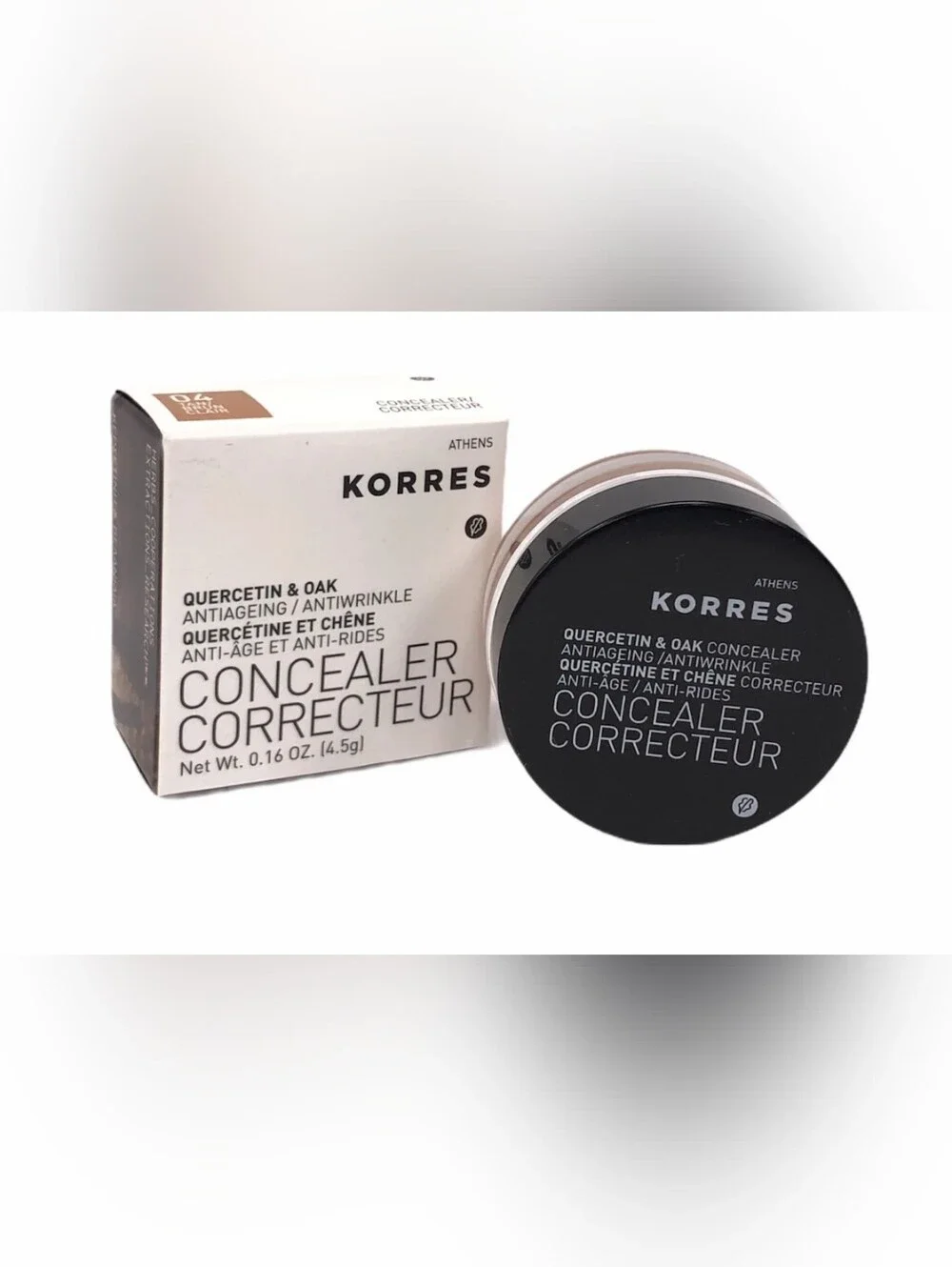 ❇️🧚‍♀️04 TAN Korres Quercetin & Oak Anti-aging Anti-Wrinkle Concealer NWT